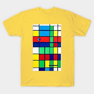 Abstract Modern: Bold Colors Squares Rectangles T-Shirt